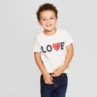 Toddler Boys' Love Short Sleeve T-shirt - Cat & Jack Cream
