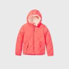Kids' Quilted Puffer Jacket - Cat & Jack Coral