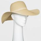 Women's Packable Essential Straw Floppy Hat - A New Day Natural, Brown