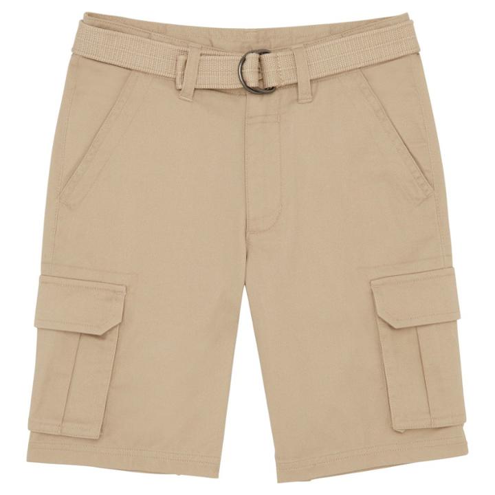 Boys' French Toast Belted Cargo Shorts - Khaki (green)