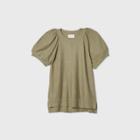 Women's Short Sleeve Crewneck Pullover Sweater - Universal Thread Green