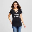 Maternity Short Sleeve Baby Mama T-shirt - Grayson Threads - Black