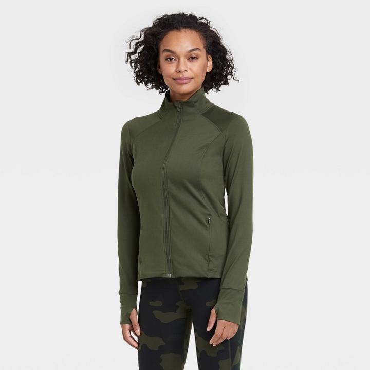 Women's Zip-front Jacket - All In Motion Olive Green