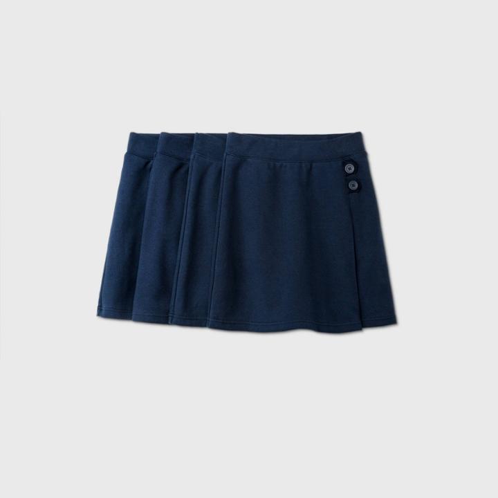 Girls' 4pk Stretch Uniform Knit Skorts - Cat & Jack Navy