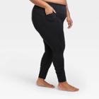 Women's Plus Size Contour High-rise Shirred 7/8 Leggings With Power Waist 25 - All In Motion Black 1x, Women's,