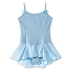 Danz N Motion By Danshuz Danz N Motion Girls' Lattice Back Activewear Leotard Dress - Light Blue 6x/7,