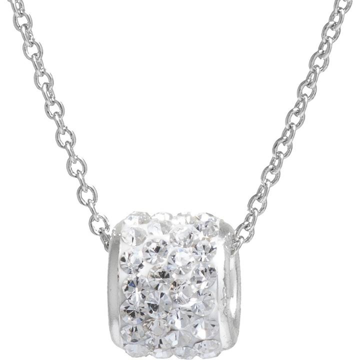 Distributed By Target Women's Silver Plated Crystals Slide Pendant - Clear/silver