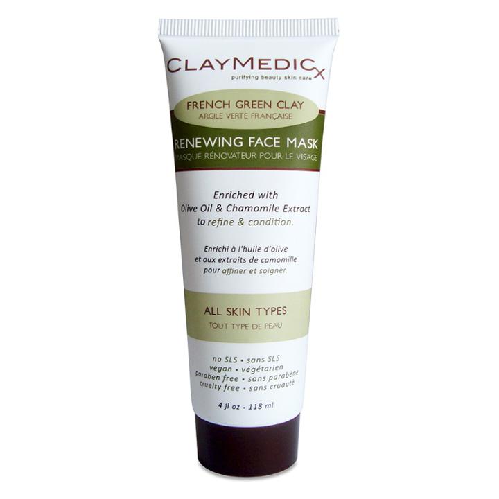 Olivia Care Claymedicx French Green Clay Renewing Face Mask - Olive Oil & Chamomile
