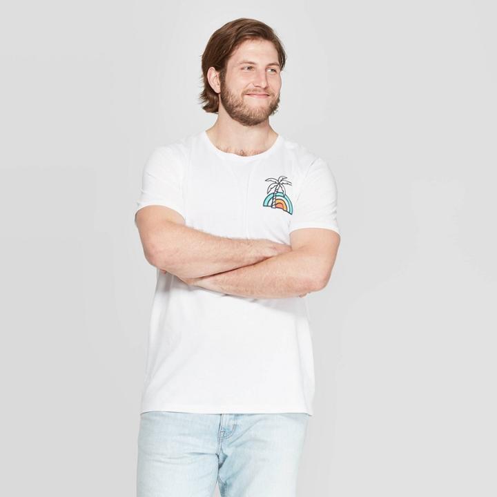 Petitemen's Big & Tall Short Sleeve Weekend Adventures Graphic T-shirt - Goodfellow & Co Eco White