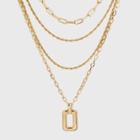 Multi Chain Layered Medallion Necklace - A New Day Gold