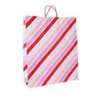 Spritz Jumbo Diagonal Striped Bag Pink/red -
