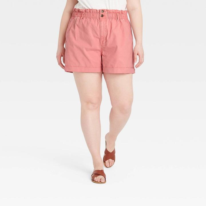 Women's Plus Size High-rise Shorts - Universal Thread Rose