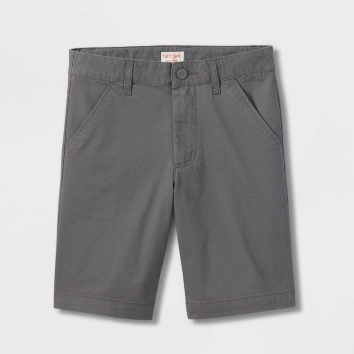 Boys' Flat Front Uniform Shorts - Cat & Jack Gray