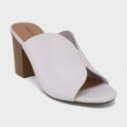 Women's Allegra Smooth Faux Leather Heeled Mules - Who What Wear White