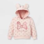 Disney Toddler Girls' Minnie Mouse Cosplay Sequined Fleece Sweatshirt - Pink