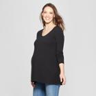 Maternity Relaxed Long Sleeve T-shirt - Isabel Maternity By Ingrid & Isabel Black
