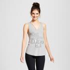 Women's Shine On Foil Graphic Tank Top - Lyric Culture (juniors') Heather Gray