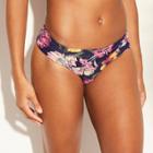 Women's Medium Coverage Cinch Hipster Bikini Bottom - Kona Sol Navy Floral