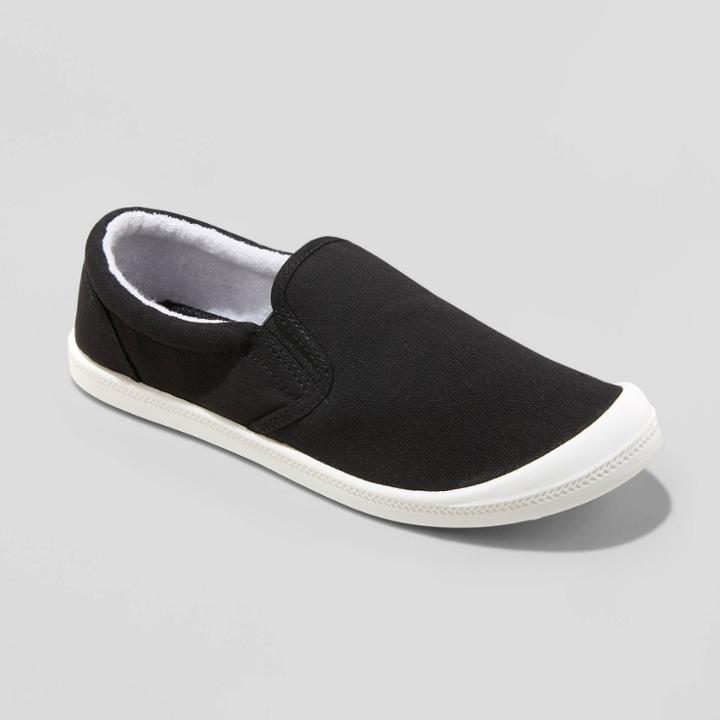 Women's Mad Love Kasandra Slip-on Canvas Apparel Sneakers - Black