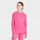 Girls' Fleece Pullover Sweatshirt - All In Motion Pink