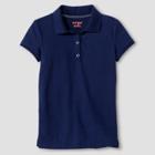 Girls' Pique Polo Shirt - Cat & Jack Nightfall Blue