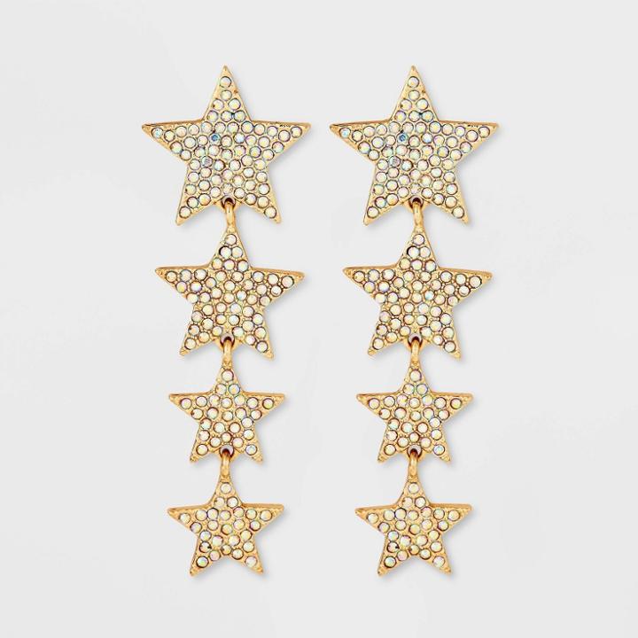 Sugarfix By Baublebar 'shooting Star' Statement Earrings - Gold