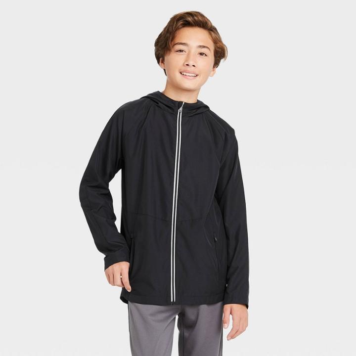 Boys' Rain Jacket - All In Motion Black