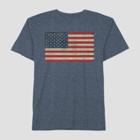 Target Well Worn Men's Big & Tall Americana Classic Flag Short Sleeve T-shirt - Navy Base