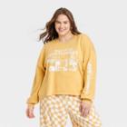 Grayson Threads Women's Plus Size Pacific Northwest Graphic Cropped Sweatshirt - Yellow