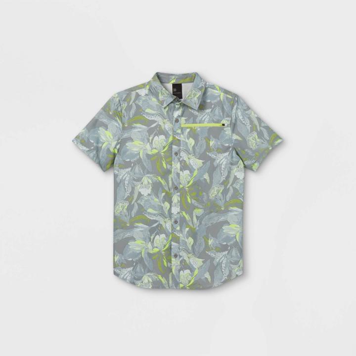 Boys' Short Sleeve Adventure Shirt - All In Motion Gray