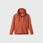 Men's Cotton Fleece Full Zip Hoodie Sweatshirt - All In Motion Rust