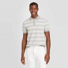 Men's Striped Standard Fit Short Sleeve Polo Shirt - Goodfellow & Co White S, Men's,