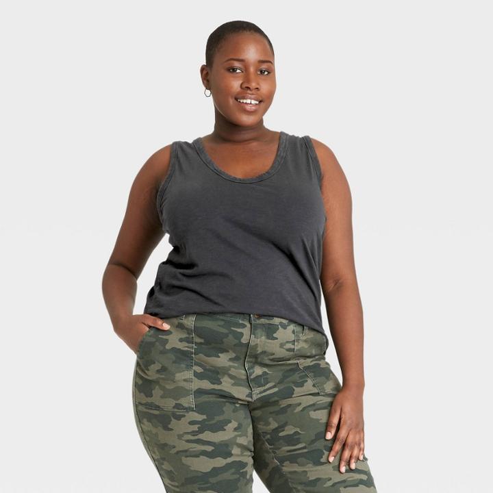 Women's Plus Size Tank Top - Universal Thread Charcoal