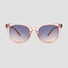 Women's Crystal Surfer Shade Sunglasses With Gradient Lenses - A New Day Pink