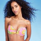 Women's V-wire Bandeau Halter Bikini Top - Shade & Shore Multi Floral Print
