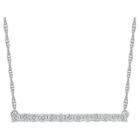 Target Diamond Accent Round White Diamond Bar Necklace In Sterling Silver (i-j,i2-i3), Girl's