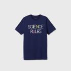 Men's Short Sleeve 'science Rules' Graphic T-shirt - Cat & Jack Navy