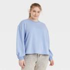 Women's Plus Size Shrunken Sweatshirt - Universal Thread Blue