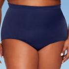 Women's Plus Size Slimming Control Ultra High Waist Bikini Bottom - Dreamsuit By Miracle Brands Navy