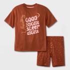 Girls' 'good Night' Pajama Set - Art Class Dark Orange