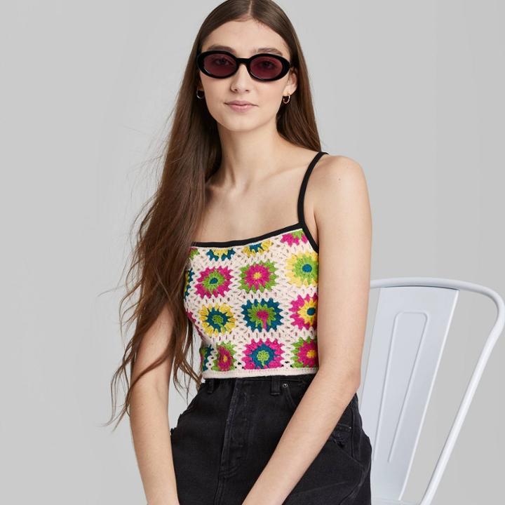 Women's Crochet Tiny Tank Top - Wild Fable