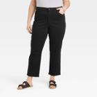 Women's Plus Size High-rise Slim Straight Jeans - Universal Thread Black