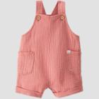 Baby Gauze Shortalls - Little Planet By Carter's Light Red Newborn