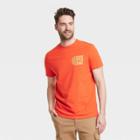 Men's Standard Fit Lightweight Crew Neck Short Sleeve T-shirt - Goodfellow & Co Orange
