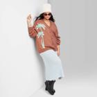 Women's Plus Size Ascot + Hart Palm Graphic Cardigan - Brown