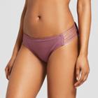 Women's Ribbed Strappy Hipster Bikini Bottom - Mossimo Rose (pink)