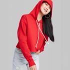 Women's Cropped Hoodie - Wild Fable Red