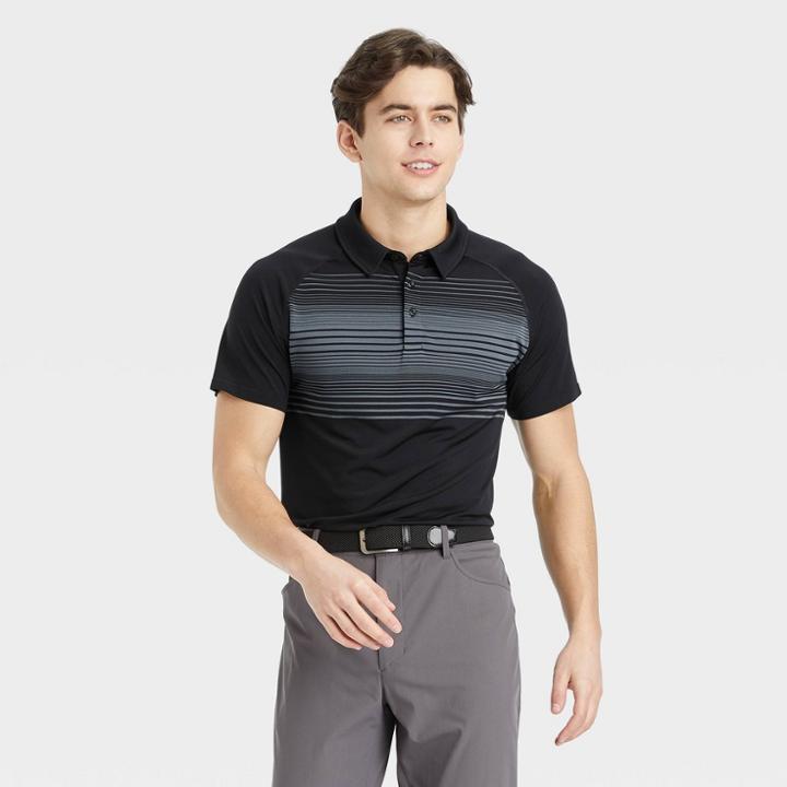 Men's Seamless Polo Shirt - All In Motion Heathered Black
