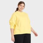 Women's Plus Size Sweatshirt - A New Day Yellow