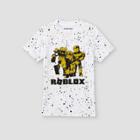 Boys' Roblox Splatter Short Sleeve Graphic T-shirt - White